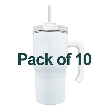 Pack of 10 - 20oz sublimation tumbler with handle