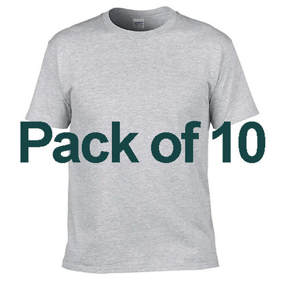 Clearance Pack of 10 unisex grey sublimation t-shirts