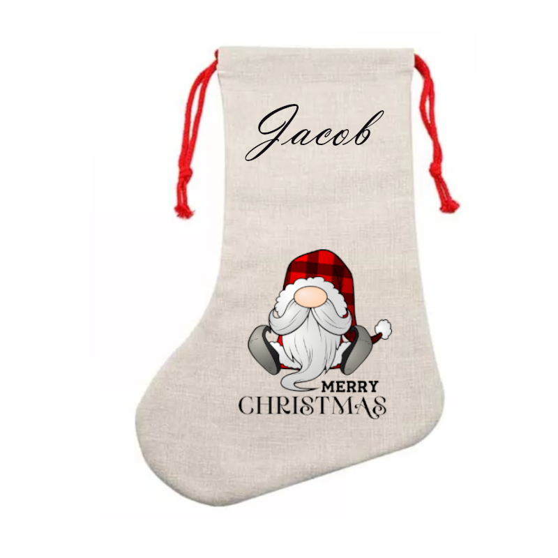 Christmas Stocking - Blank Linen