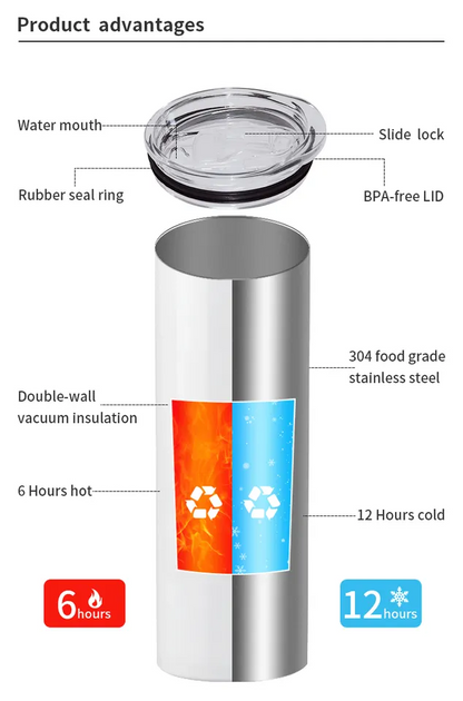 Flat bottom 20oz sublimation  tumbler