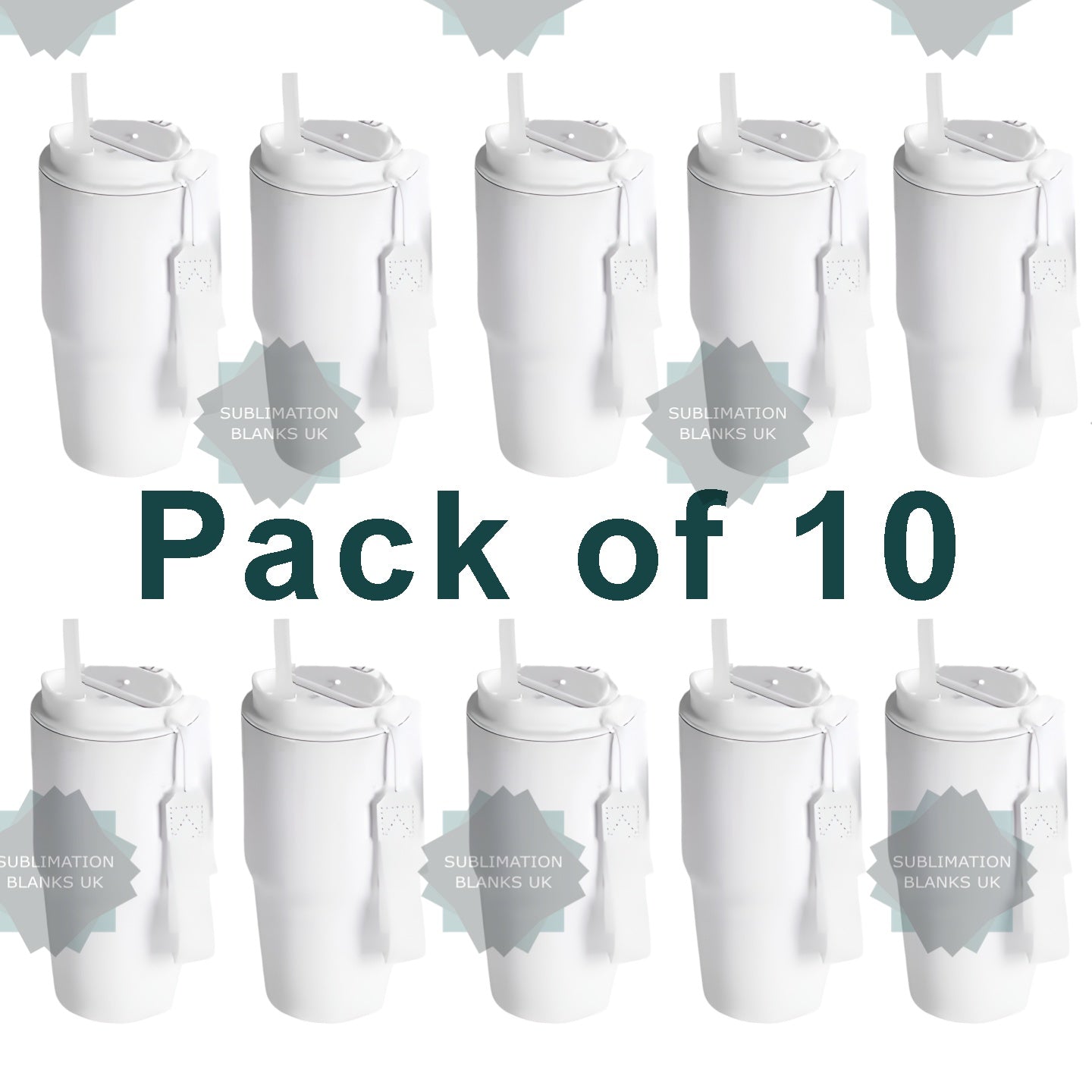 Pack of 10 20oz sublimation travel mugs