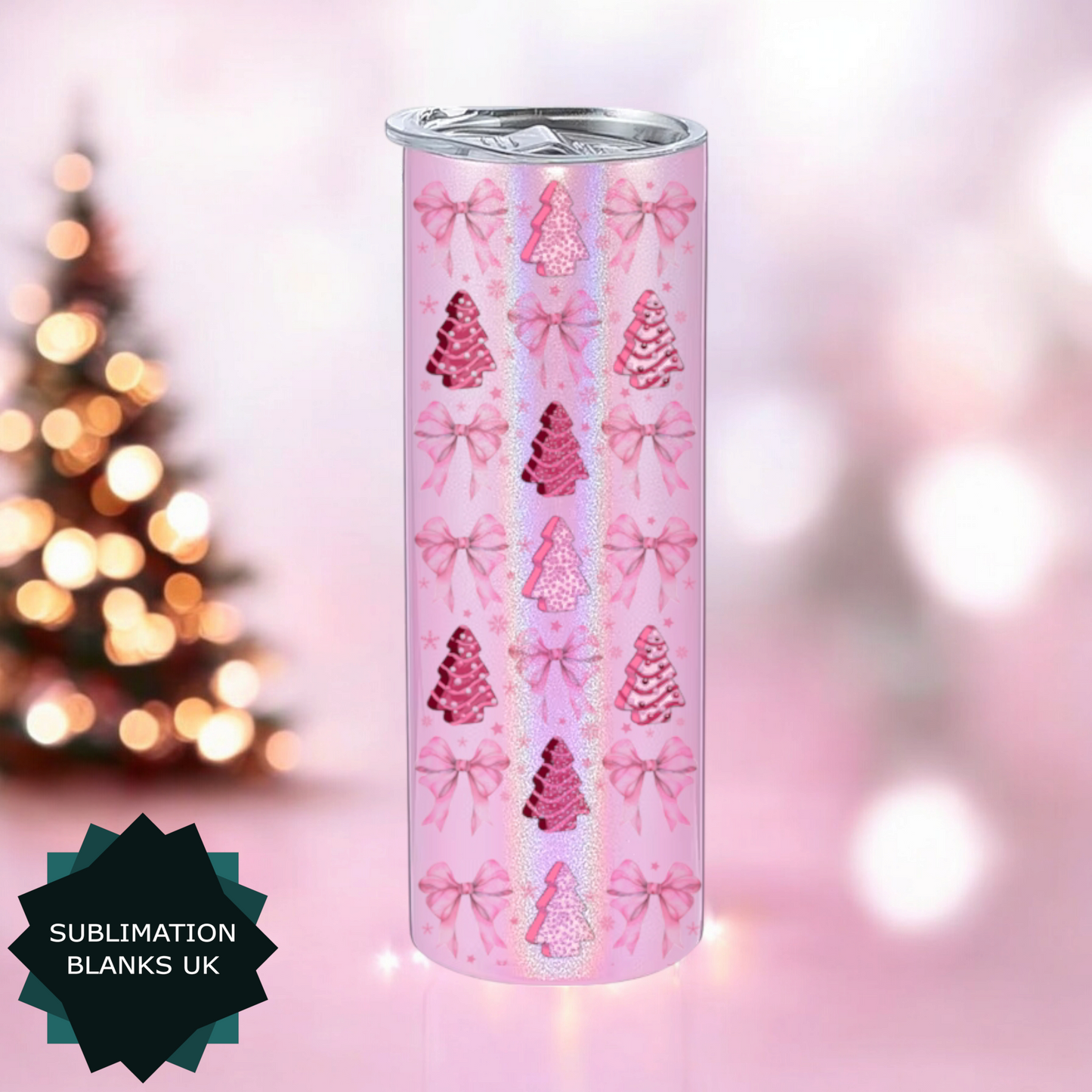 Shimmer 20oz sublimation tumbler - plastic straw + rubber bottom