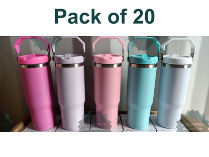 Pack of 20 - 30oz Sublimation Tumbler with swing handle