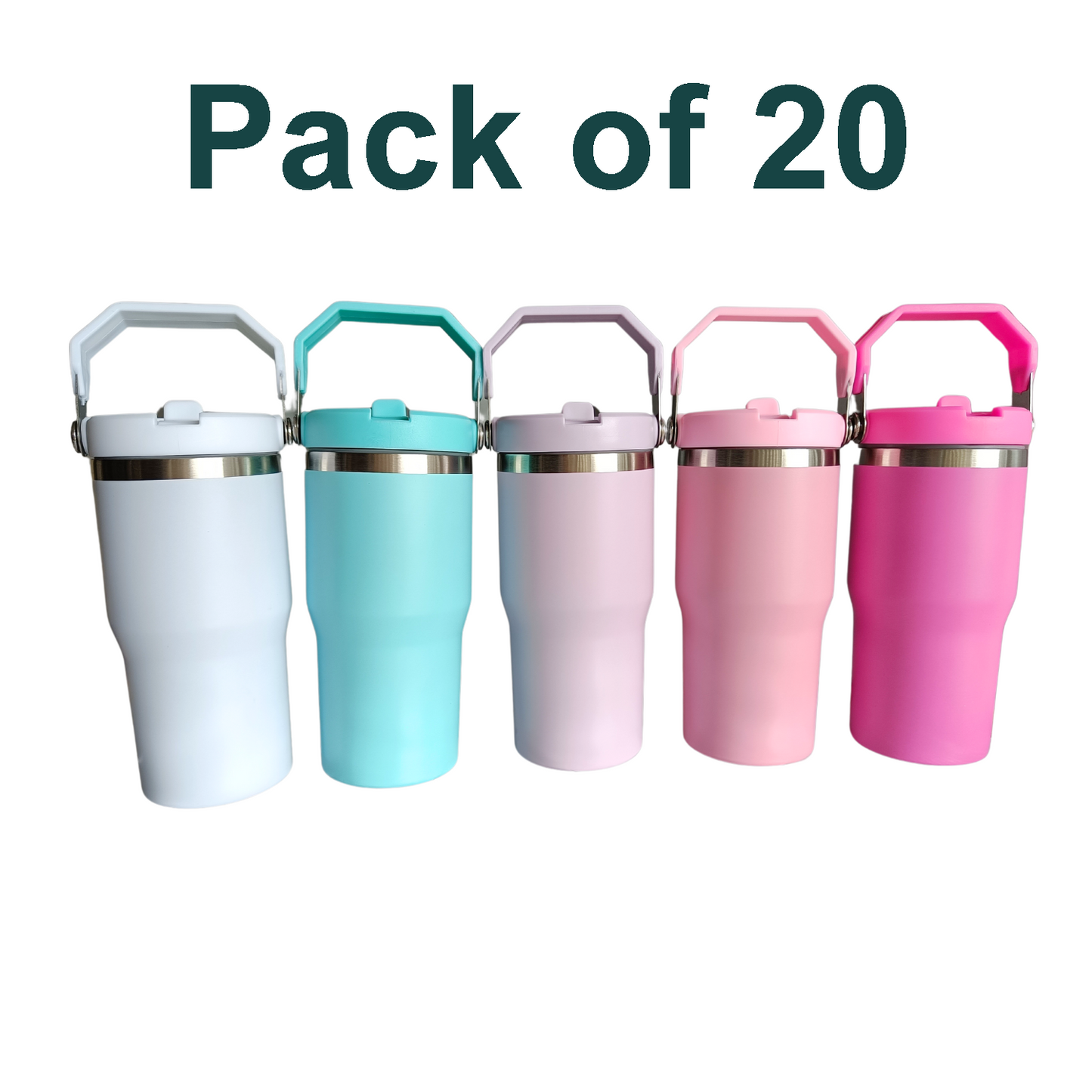 Pack of 20 - 20oz sublimation cups with swing handle