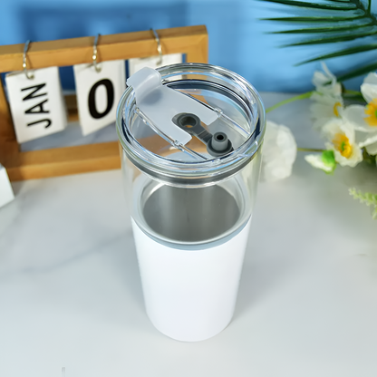 2in1 sublimation tumbler with a glass