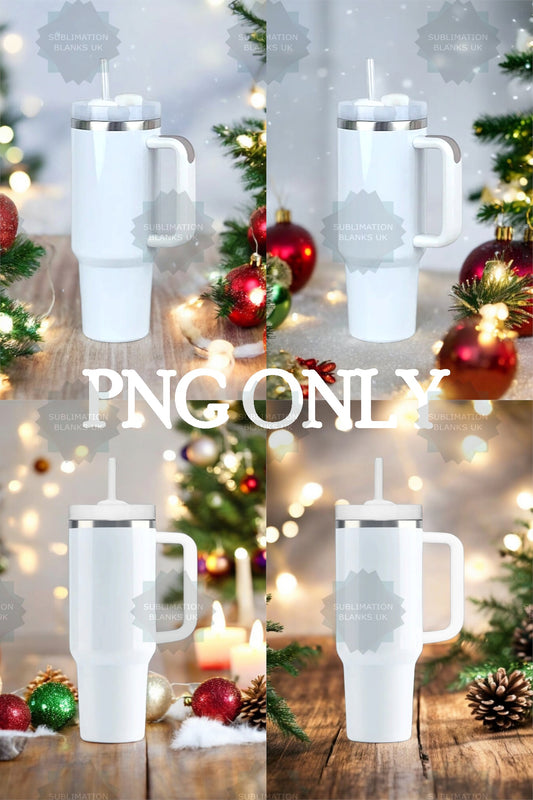 40oz sublimation tumbler Gen 2 mockup - Christmas