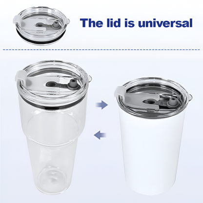 2in1 sublimation tumbler with a glass