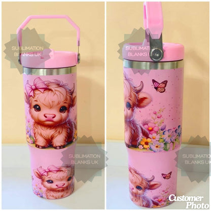 30oz Sublimation Tumbler with swing handle