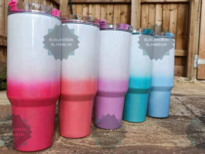 CLEARANCE 40oz Sublimation Ombre Shimmer cups