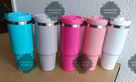 Glossy 30oz Sublimation Tumbler with swing handle