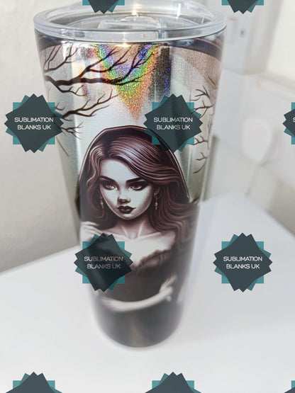 20oz mirror-effect sublimation tumblers - iridescent shimmer