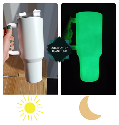 UV Glow 40oz sublimation tumbler