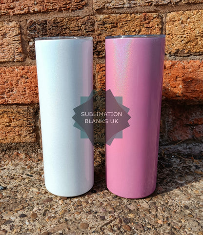 Shimmer 20oz sublimation tumbler - plastic straw + rubber bottom