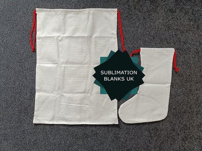 Pack of 10 Sublimation Santa Sack