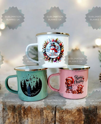 12oz sublimation enamel mugs