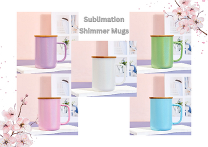 CLEARANCE 15oz shimmer sublimation glass mug