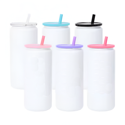 Matching lids and straws for 16oz metal cans