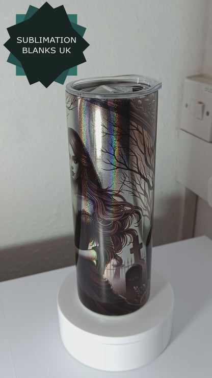 20oz mirror-effect sublimation tumblers - iridescent shimmer