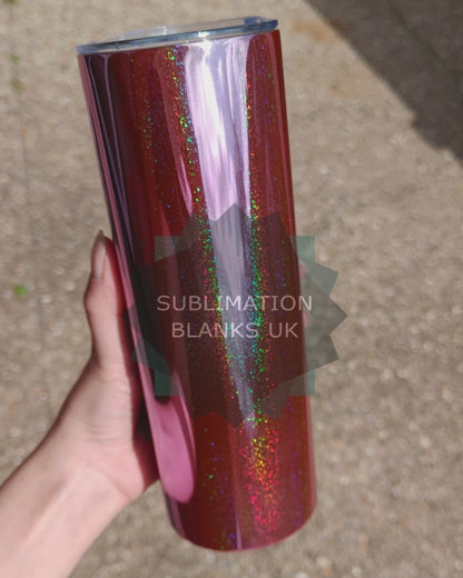 20oz mirror-effect sublimation tumblers - iridescent shimmer