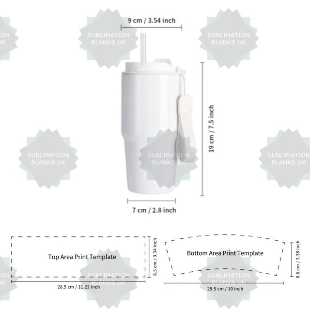 Pack of 10 20oz sublimation travel mugs