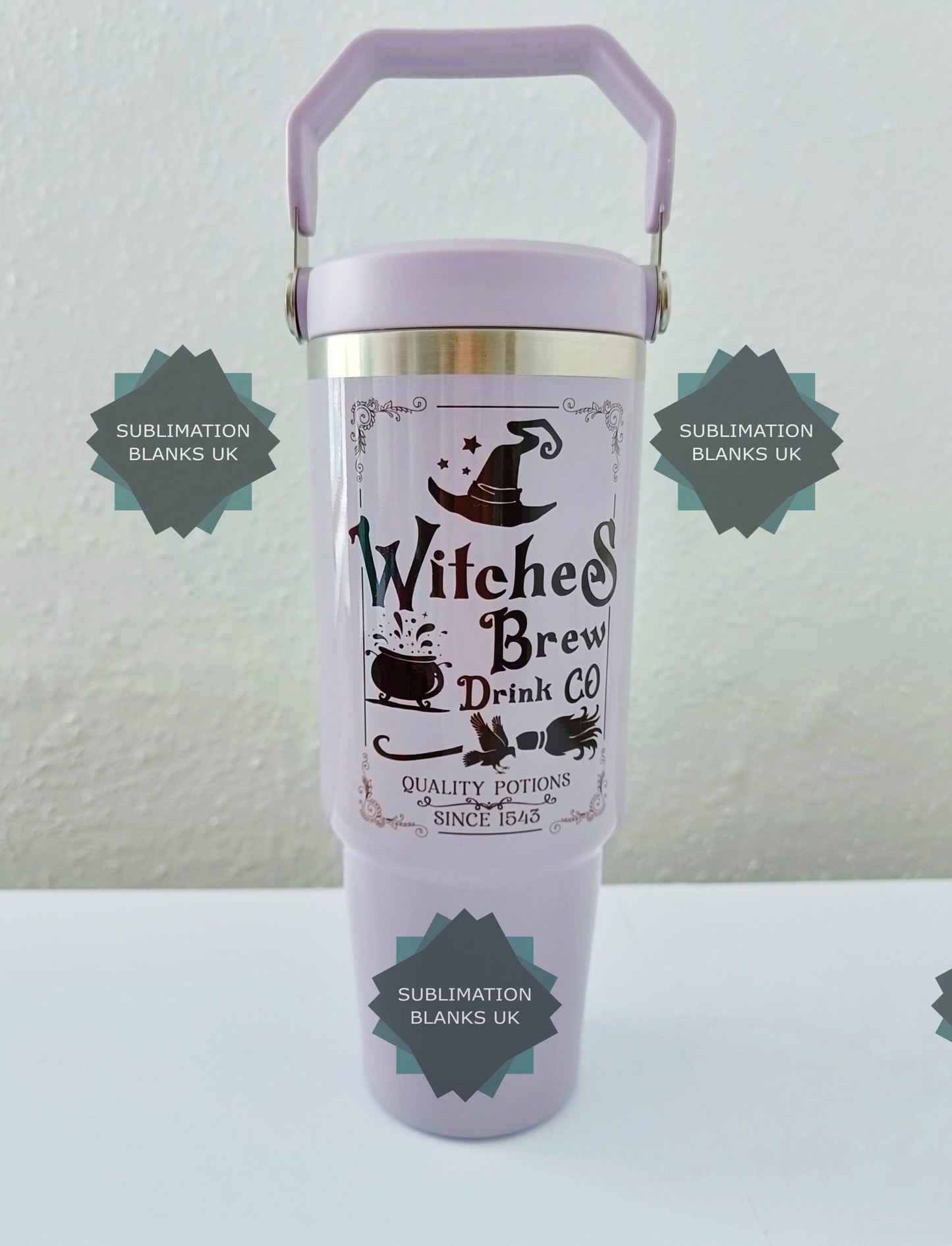 Glossy 30oz Sublimation Tumbler with swing handle